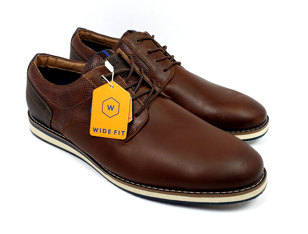 Nunn Bush Circuit Plain Toe Mens Size 12 W Brown Leather Comfort Oxford Shoes